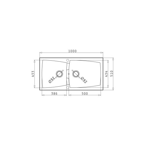 ΝΕΡΟΧΥΤΗΣ ΕΝΘΕΤΟΣ PYRAMIS Pyragranite Caldera (100x51) 1 3/4B Beige 100x51 cm